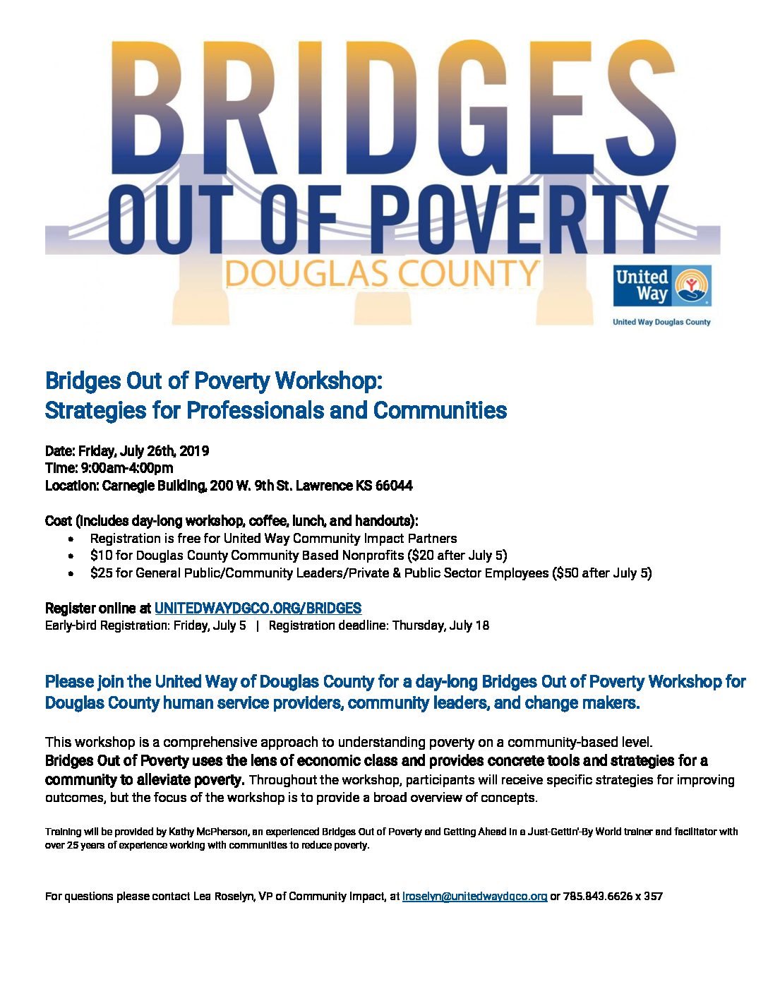 United Way offering workshop to fight poverty